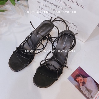 (Order) Sandal buộc dây cao gót 9cm {VIDEO +ẢNH THẬT}