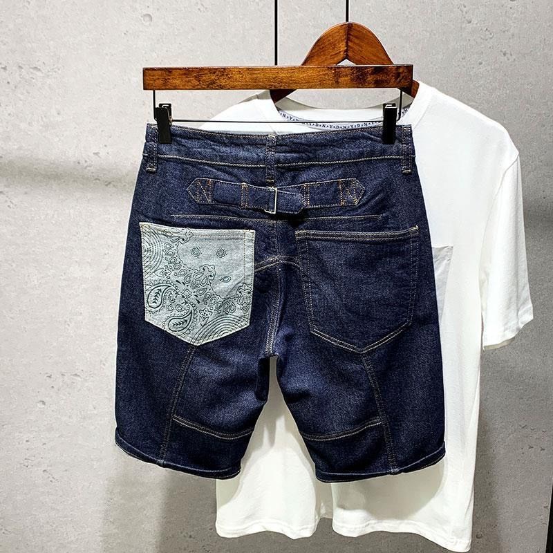 Quần Short Denim Ống Rộng Màu Sắc Thời Trang Mùa Hè Cho Nam