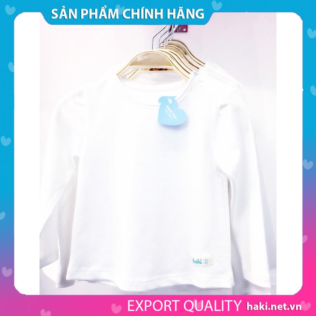 Áo cài cúc vai vải cotton cao cấp siêu mềm mịn- trắng HAKI