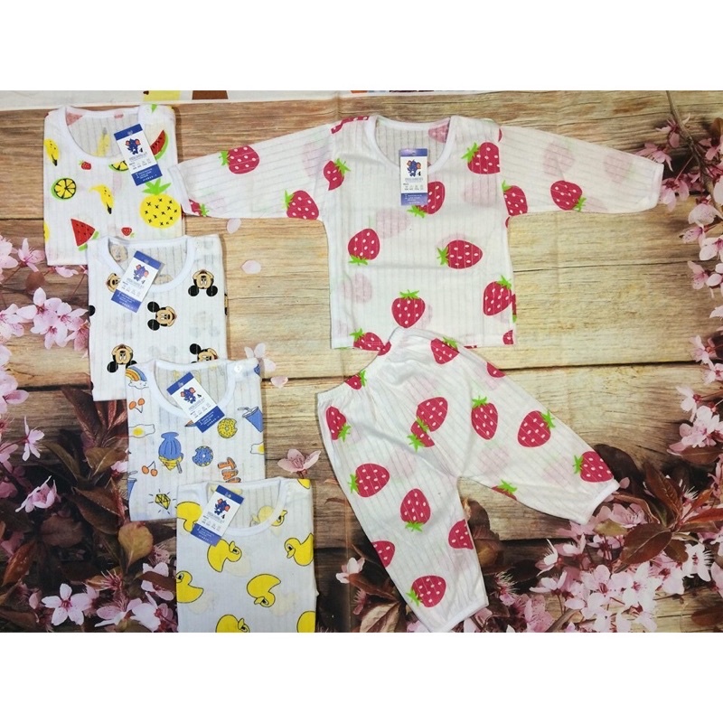 Bộ cotton giấy dài tay cho bé đến 2 tuổi