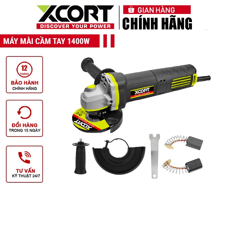 Máy mài cắt cầm tay 1400W XCORT Kèm Tay Phụ