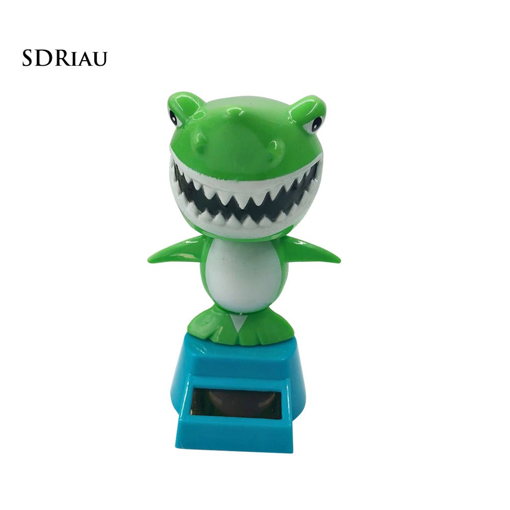 Phụ kiện trang trí xe hình cá mập dùng năng lượng mặt trời ngộ nghĩnh đáng yêu