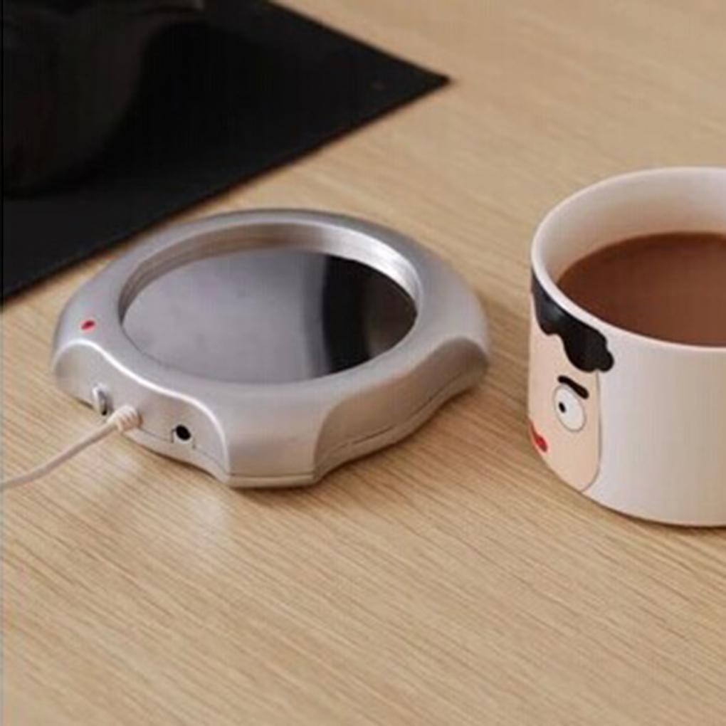 Đế Hâm Nóng Trà / Cà Phê Bằng Hợp Kim Nhôm Kèm Sạc USB Tiện Dụng Cho Gia Đình