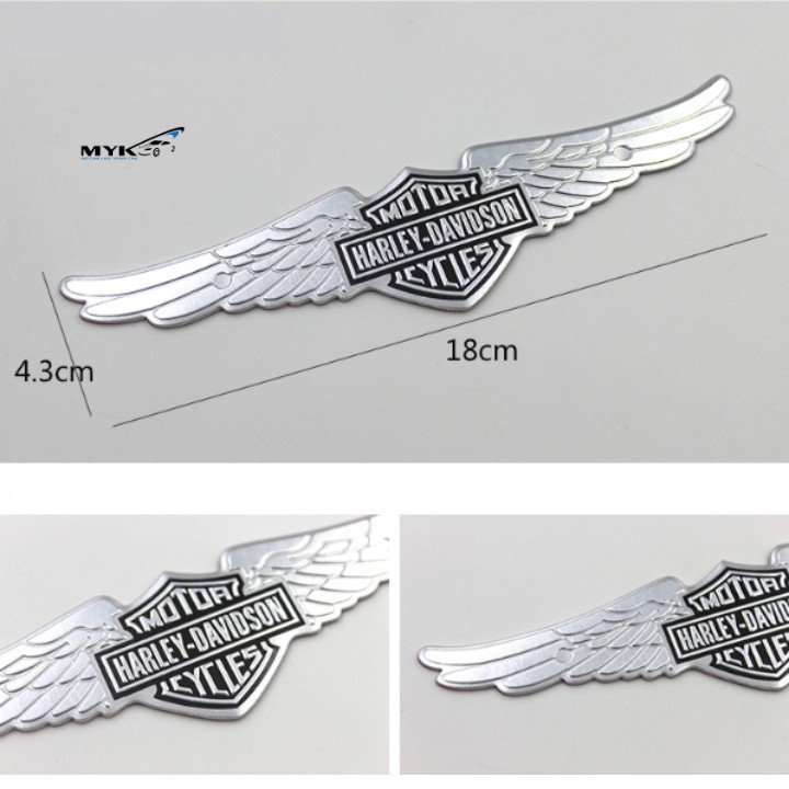 Logo 3D Harley-Davidson Trang Trí oto Myk