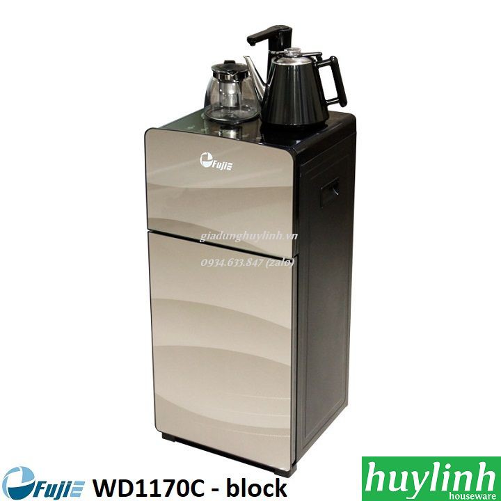 Cây nước nóng lạnh kết hợp bàn pha trà Fujie WD1170C - block