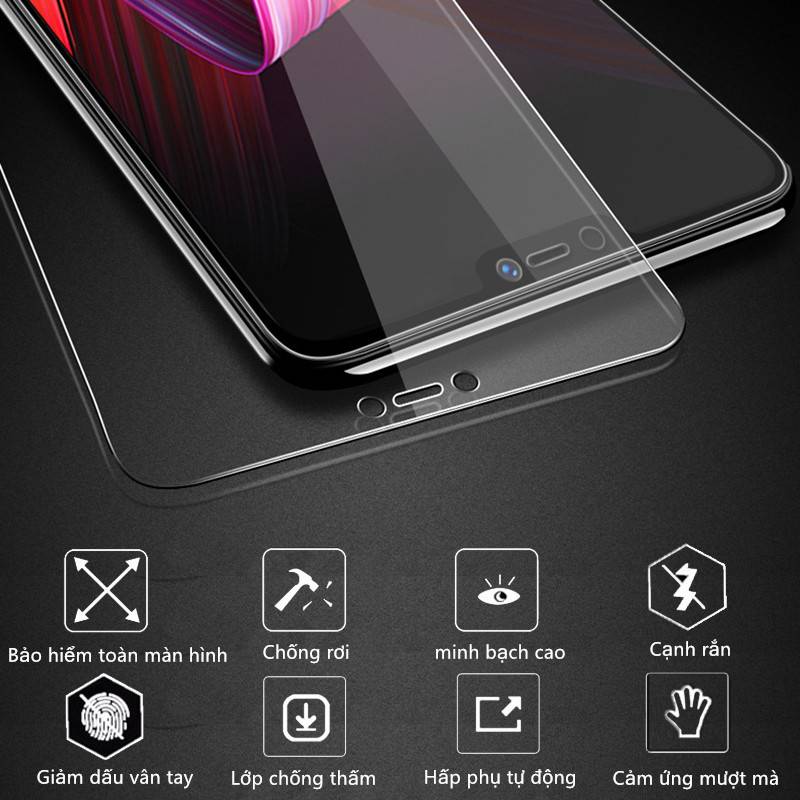 HD Kính Cường Lực Miếng dán màn hình xiaomi redmi mi 8 9 SE 9T 10t lite A3 7 7A 8A 9A 9C NOTE 7 8 9 9S PRO Phim dán kính cường lực toàn màn hình