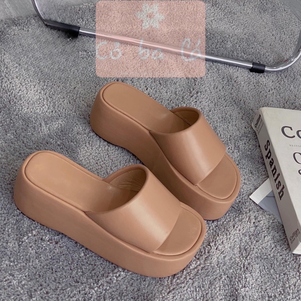DÉP XUỒNG COBALA SHOES - DÉP THỜI TRANG QUAI NGANG BẢN TO TRƠN ĐẾ CAO HIỆN ĐẠI D22094900