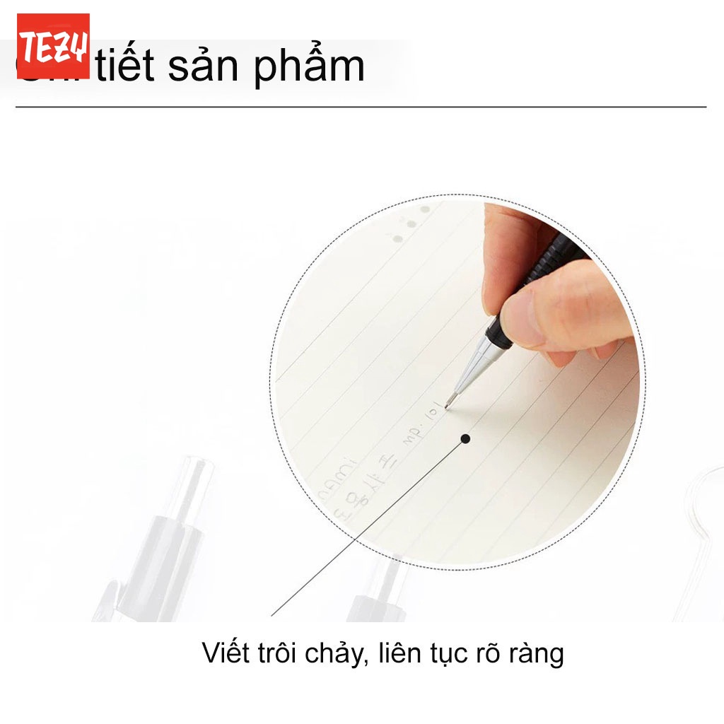 Bút chì bấm ngòi 0.5mm đủ màu sắc Xanh/Đỏ/Trắng/Đen, Bút Chì Kim Tiện Dụng - 1 chiếc - TZ402114HN