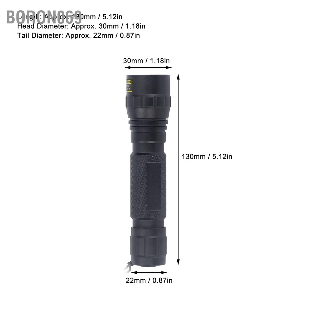 365nm 5W ánh sáng tím Đèn Pin UV Dùng Để Kiểm Tra Tem Tiền Xu Boron069