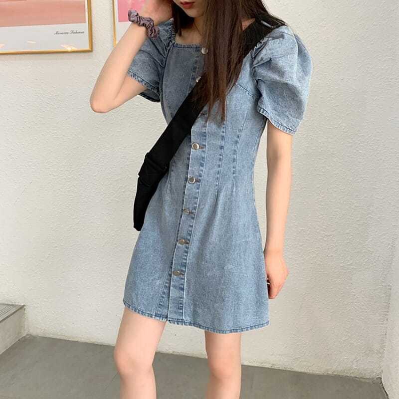 Đầm Denim Trễ Vai Thời Trang Dành Cho Nữ | BigBuy360 - bigbuy360.vn