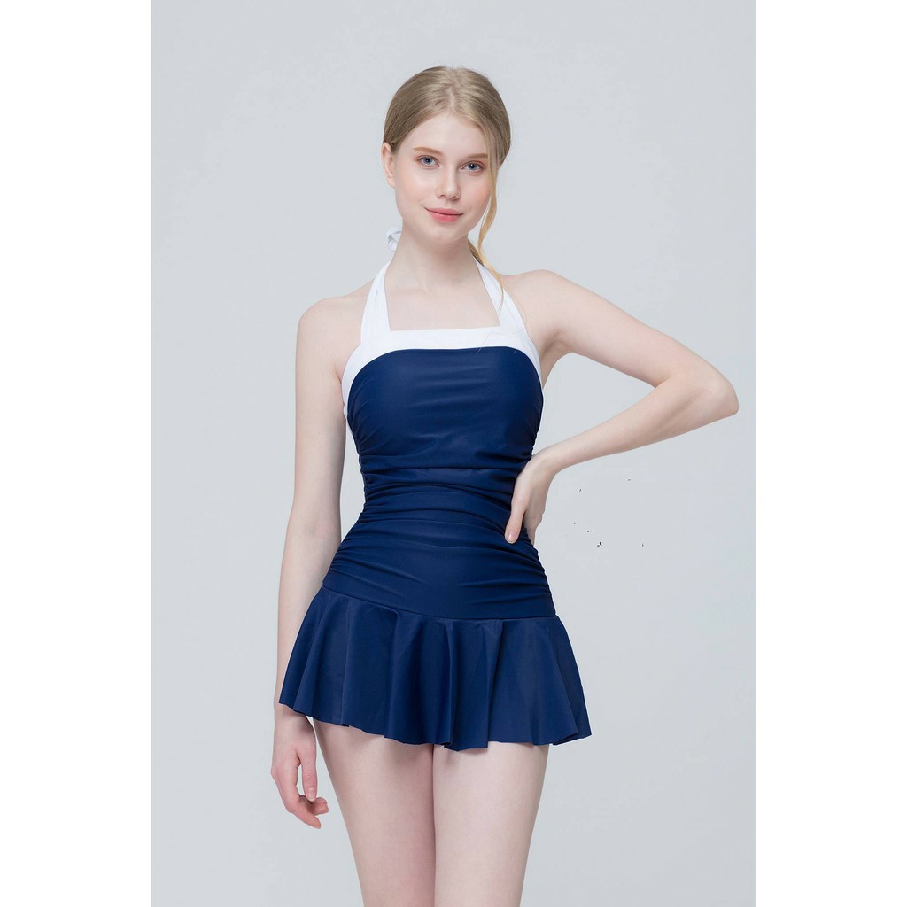 Bikini một mảnh 🏖️Freeship🏖️liền thân dáng váy phối trắng mặc đi biển đi bơi đẹp( Ảnh chụp thật) | BigBuy360 - bigbuy360.vn