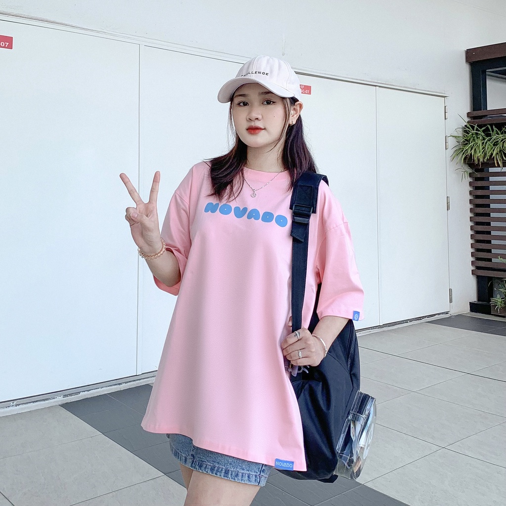 Áo Thun Unisex Local Brand Novado Fashion Basic Cotton 4 Chiều Nam / Nữ Form Rộng Thoáng Mát Hồng N18H-LG