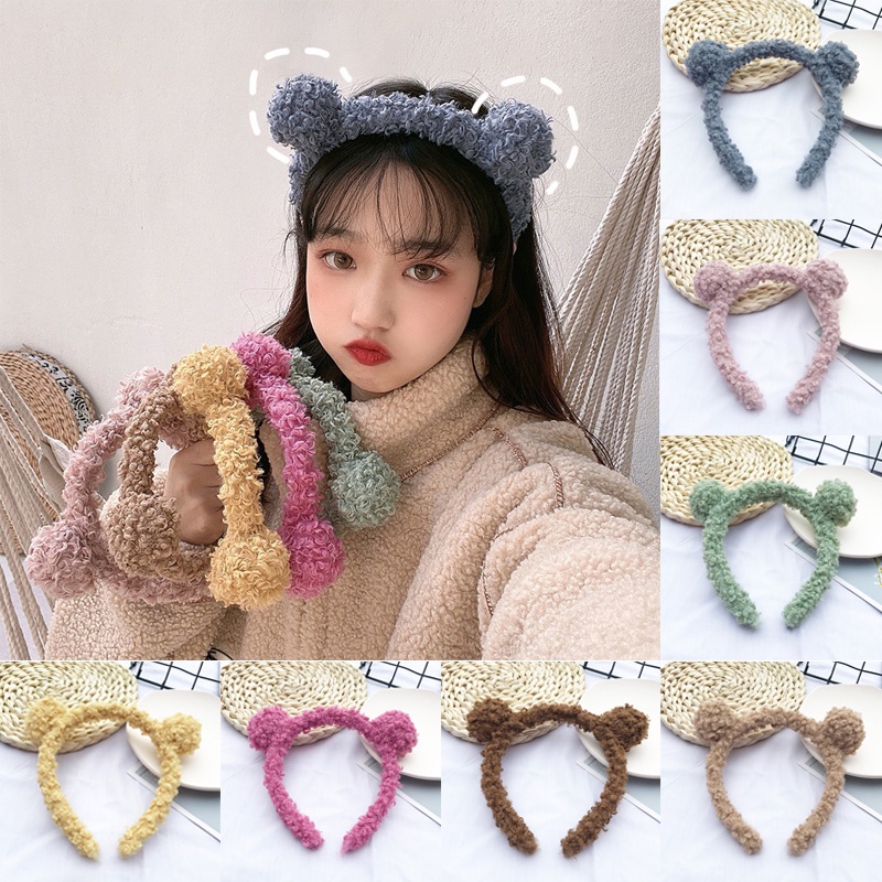 Băng Đô Lông Cừu Thiết Kế Đơn Giản Xinh Xắn Dành Cho Nữ