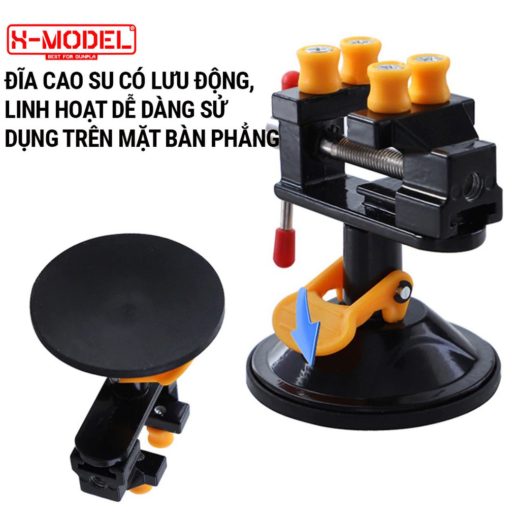 Dụng cụ phụ kiện Kẹp ê tô mini hít bàn XM27 có thể điều chỉnh xoay 360 độ có nút đầu kẹp giữ phụ kiện X- MODEL