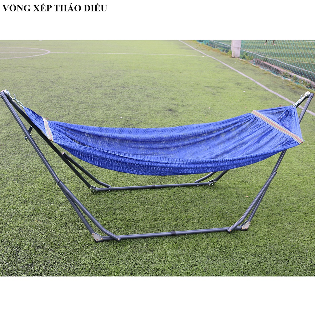 Khung võng xếp tay cong sơn tĩnh điện phi 27 hàng cao cấp thương hiệu Võng Xếp Thảo Điều