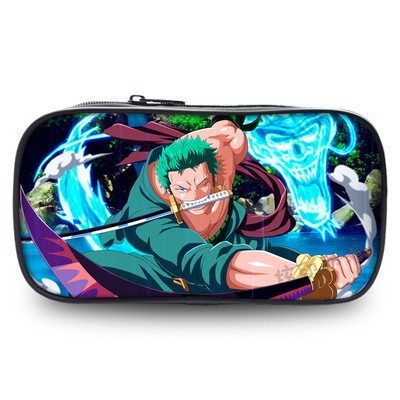 Túi Đựng Bút Hai Chiều Bằng Vải Bố Cỡ Lớn Họa Tiết Hoạt Hình One Piece Luffy Sauron