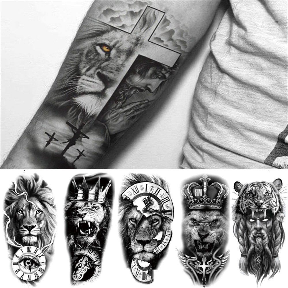 Hình Xăm Dán Chuyển Nước Dùng Một Lần Họa Tiết Động Vật Thời Trang Phong Cách punk