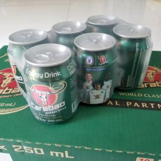 Lốc 6 lon nước tăng lực Trâu Xanh Carabao Thái Lan