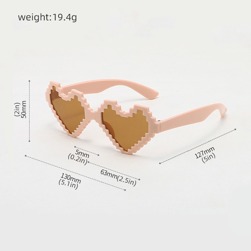 Kính trẻ em chống tia UV400 hình trái tim dễ thương