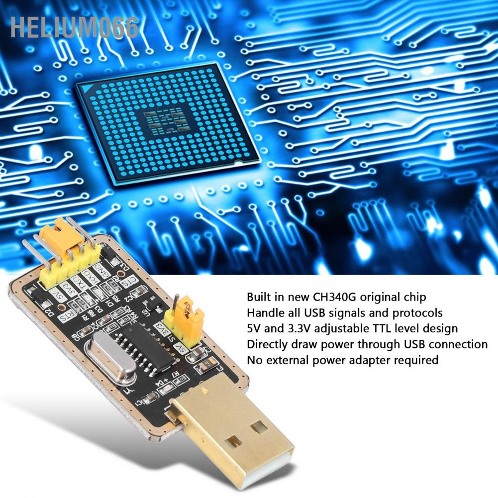 Mô-đun bộ điều hợp nối tiếp USB sang TTL CH340G chuyển đổi chip + Thành phần cáp gỡ lỗi 3.3V 5V chuyên dụng