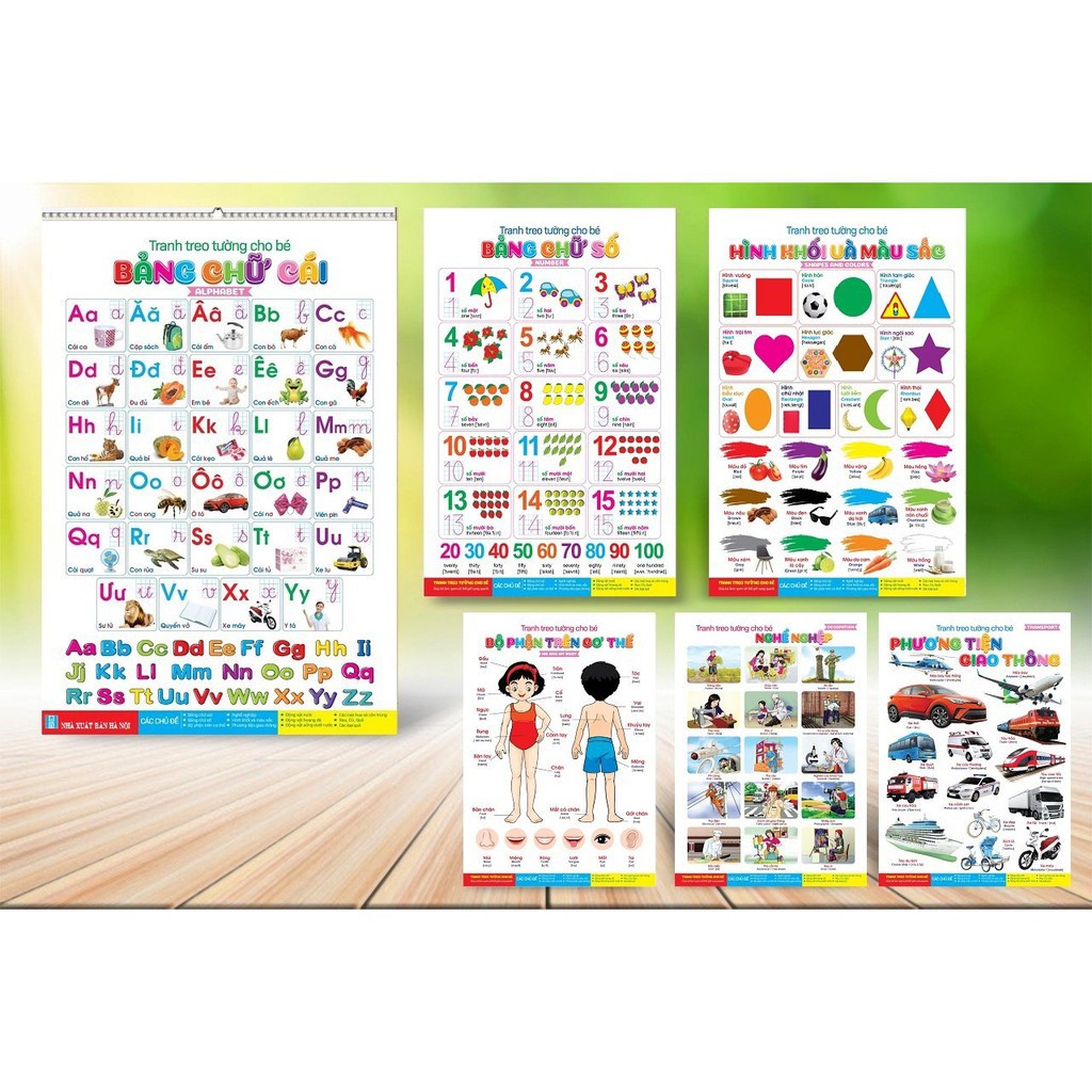 Tranh treo tường 14 chủ đề mẫu mới cho bé