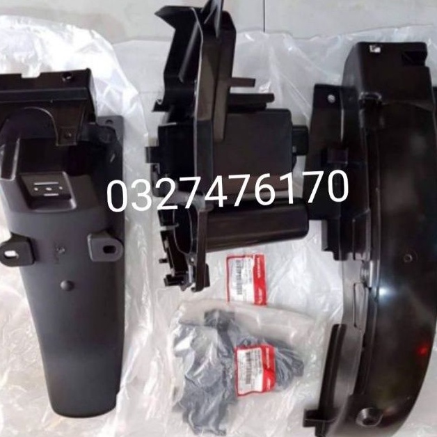Bộ 3 nhựa đen hộp bình, đuôi xe WAVE thái, Alpha, ZX zin