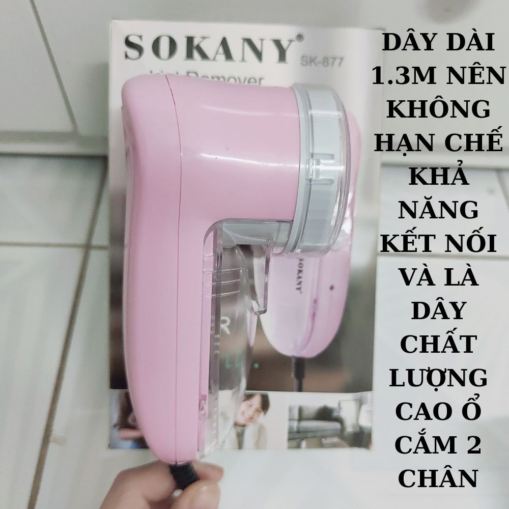 Máy cắt lông xù quần áo mini SOKANY SK877 dùng điện cắt siêu bén siêu bền tiện lợi - T2K Shop