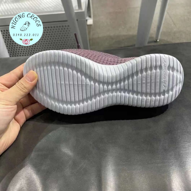 Giày thể thao skechers cổ chun buộc dây siêu thoáng khí, đi cực êm nhẹ cho nữ