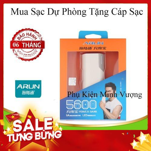 [RẺ VÔ ĐỊCH] Sạc Dự Phòng ARUN 5600 mah + Cáp Sạc 3 Mét