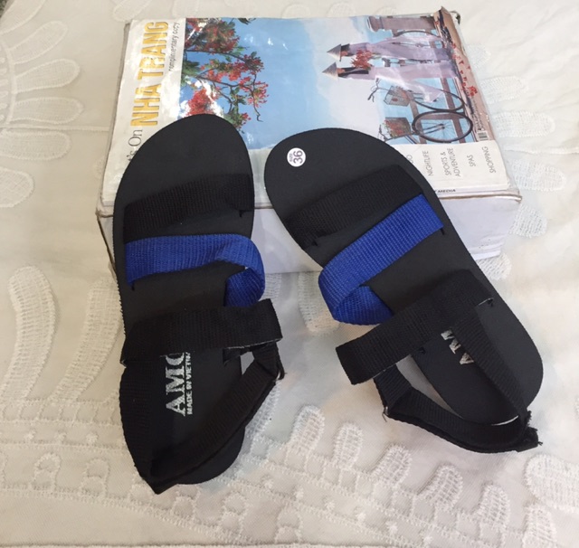 Sandal Nam Nữ/ Giày Xăng-đan Unisex 2 Quai Dù Dành Cho Chân Mỏng Size 36-39 - Lucky Girl shop