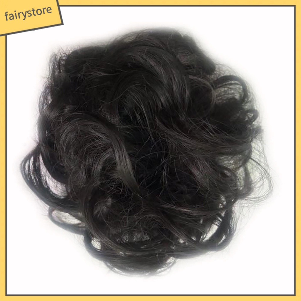 Búi Tóc Giả Xoăn Dài Co Giãn Cho Cô Dâu