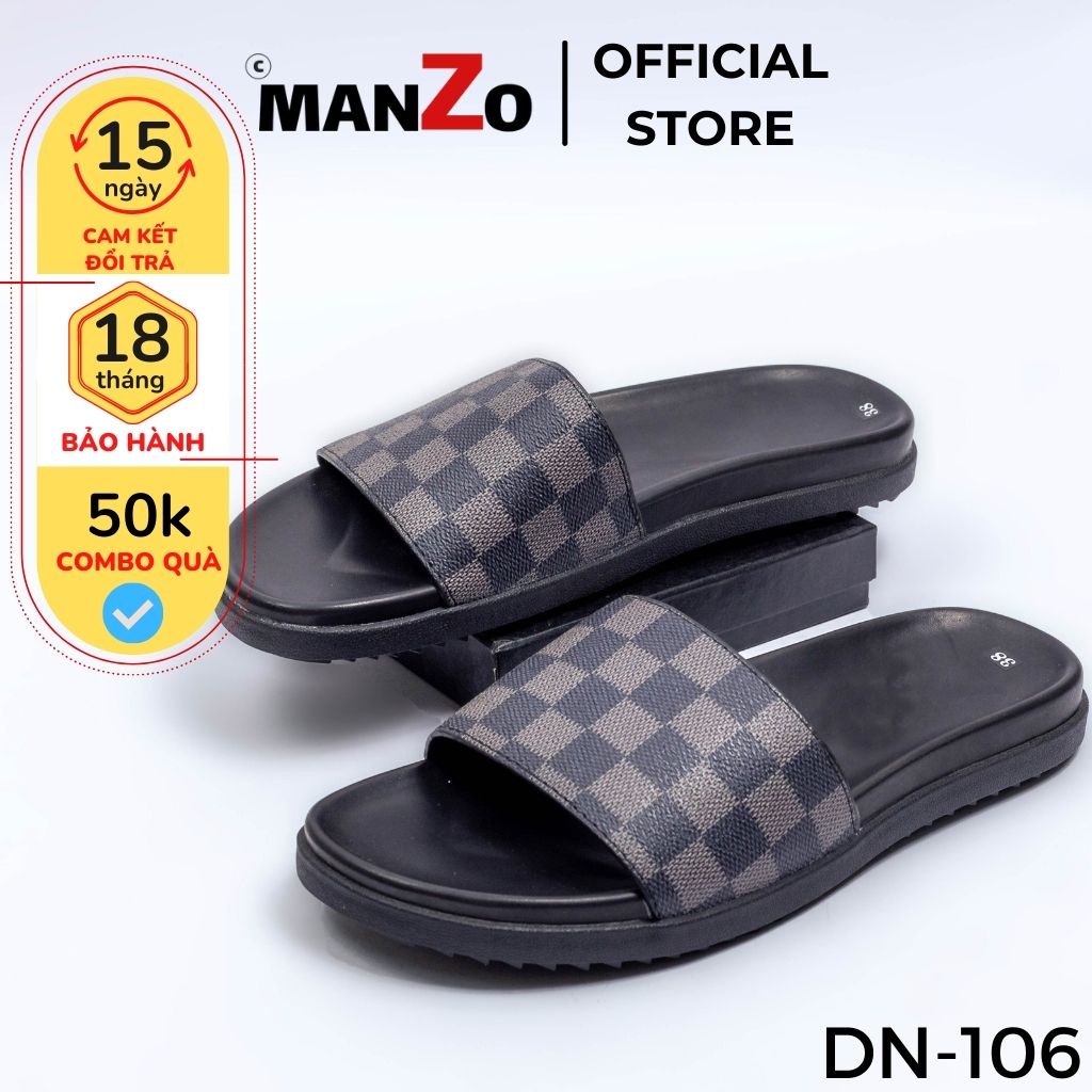 Dép nam cao cấp chính hãng - Đế cao su nguyên khối chống trượt - MANZO DN 106 - Manzo Store