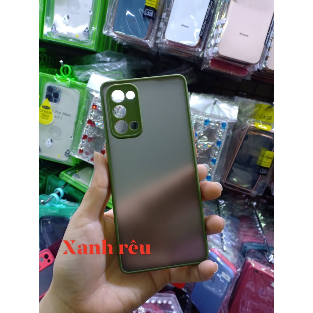 Ốp lưng nhám mặt mờ viền màu OPPO Reno 5