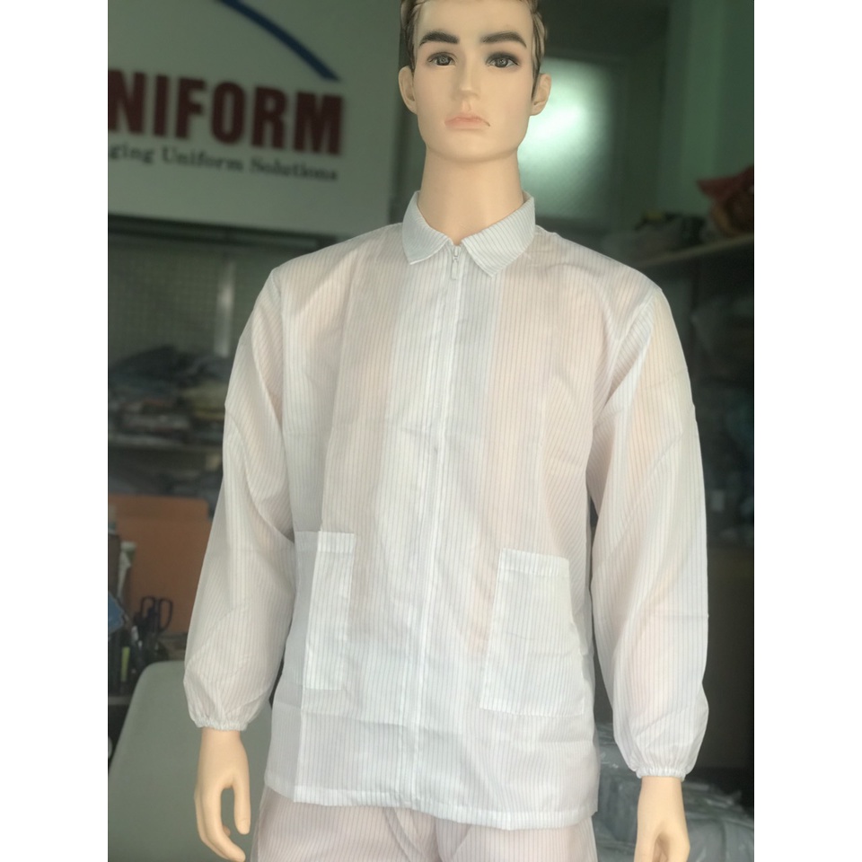 Áo phòng sạch dài tay, chống tĩnh điện -may đẹp