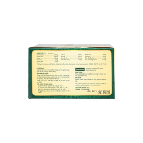 Viên ngậm dưỡng họng Vĩ Ngân (Hộp 20 vỉ x 5 viên)