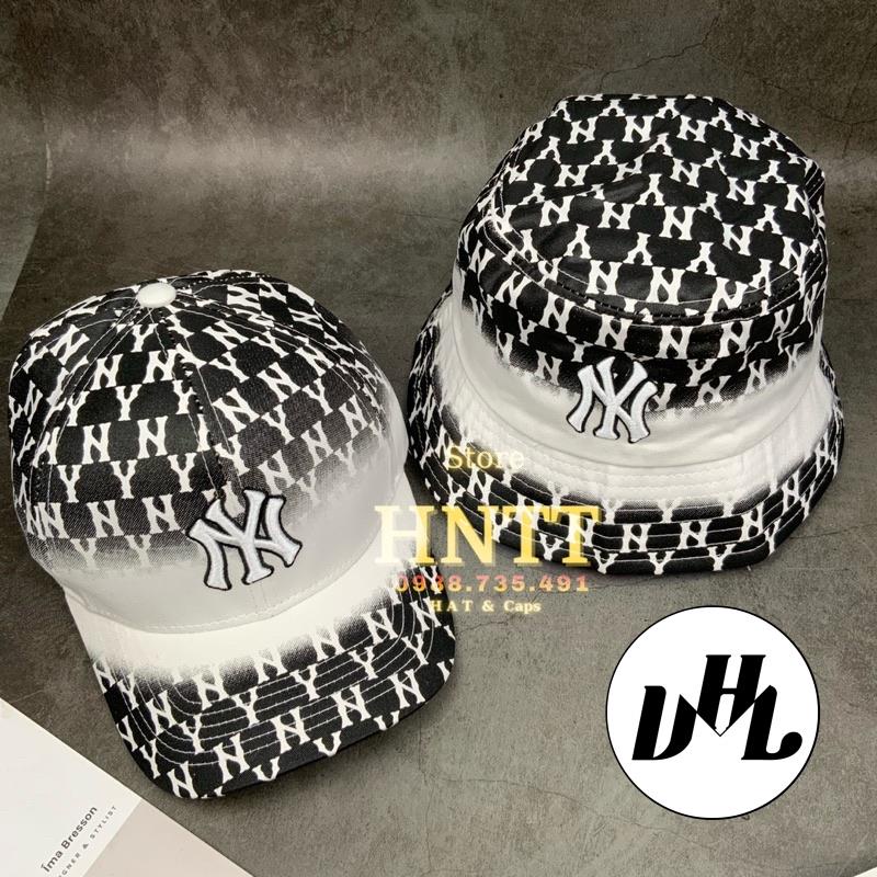 Combo Nón NY in Trắng Đen Loang Màu Cực Hot Thời Trang Xịn Nam Nữ