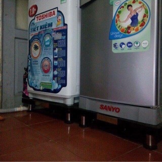 CHÂN ĐẾ KỆ TỦ LẠNH, MÁY GIẶT LOẠI K BÁNH XE