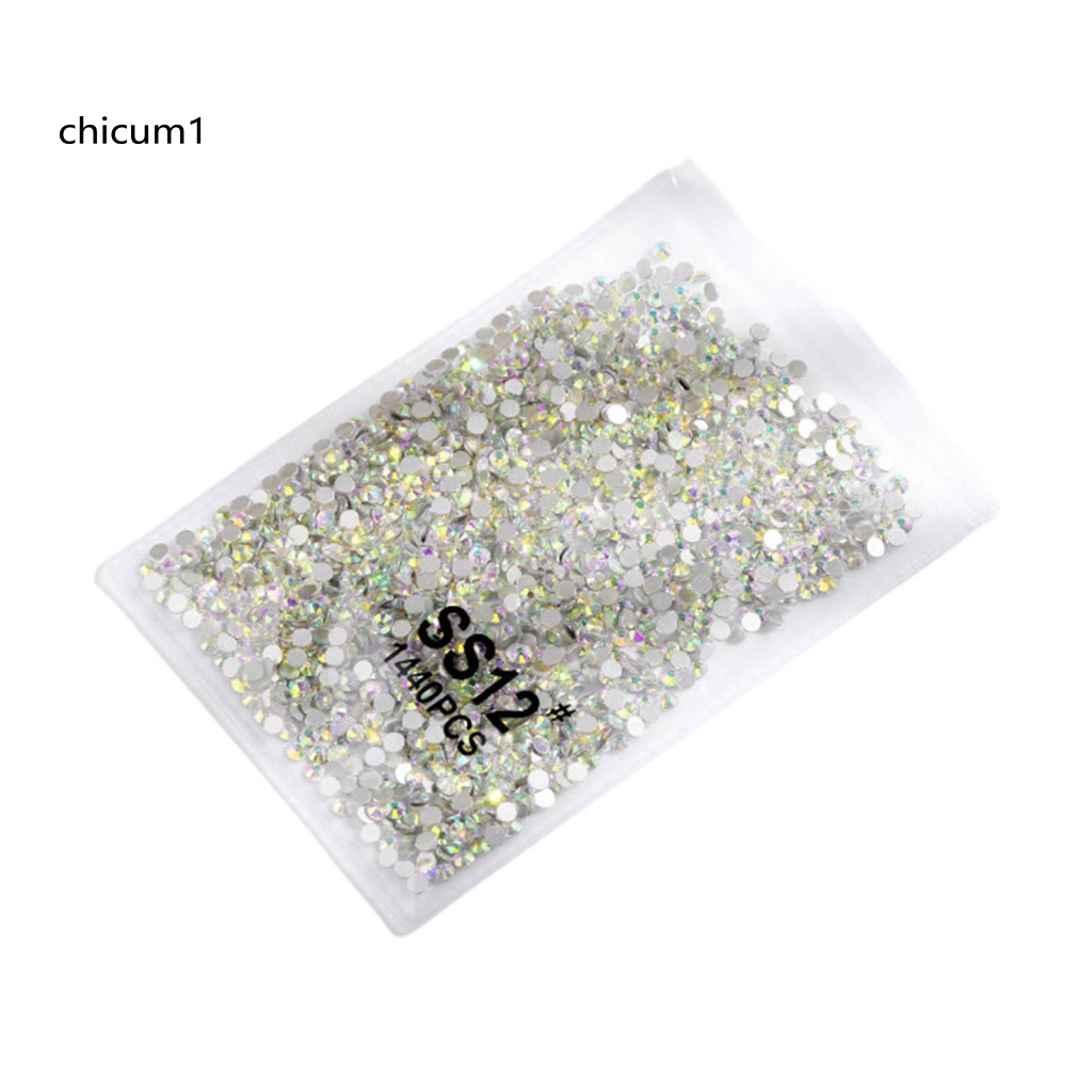 Đá Kim Cương Giả Đáy Phẳng Trong Suốt Trọng Lượng Nhẹ Trang Trí Móng Tay/Điện Thoại