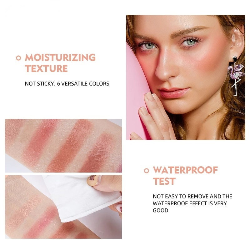 1 Thỏi Phấn Má Hồng/Tạo Khối Màu Nhung/Đỏ Tự Nhiên Mềm Mịn Lâu Trôi