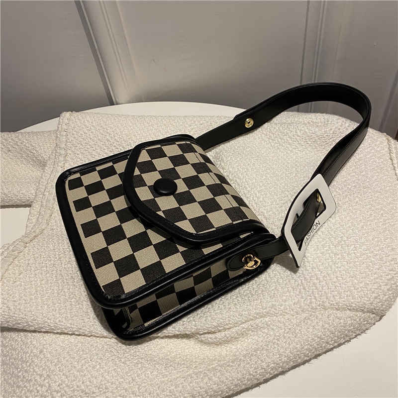 Túi đeo chéo hình vuông vải canvas thời trang thu đông 2022 phong cách mới