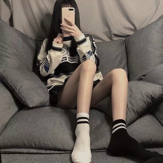 Vớ 2 Sọc Nữ Học Sinh Trắng Đen