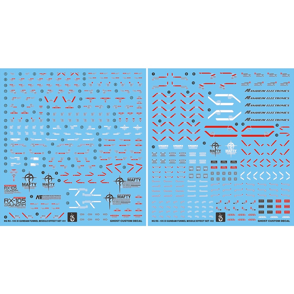 Decal Dán Trang Trí Xe Hơi GHOST HGUC RX-105 Xi Chất Lượng Cao