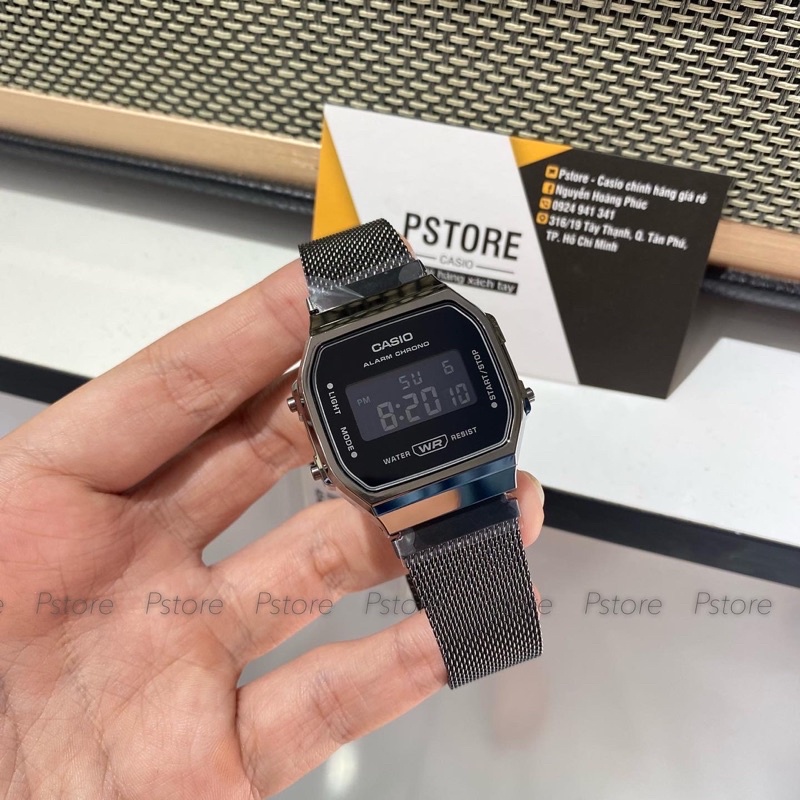 Đồng hồ nam Casio A168WEMB vintage
