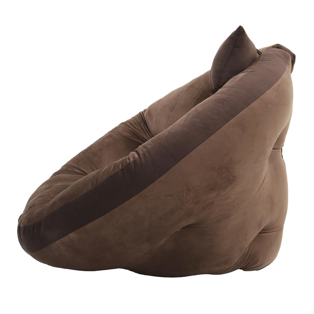 HomeBase HLS Đệm ngồi ghế lười Polyester siêu dày siêu êm mềm mại thoải mái R88xC63xS50 cm Nâu