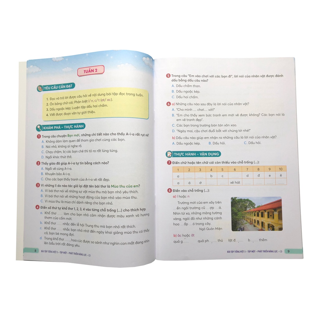 Sách Bài tập Tiếng Việt 3 Tập 1 Phát triển năng lực