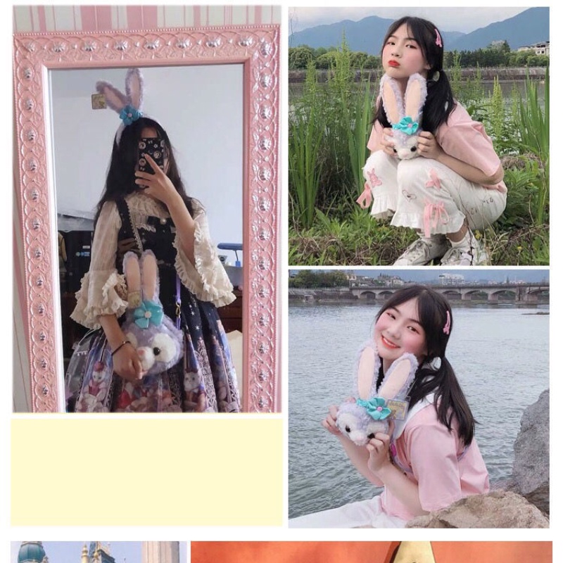 Stellalou Túi Đeo Chéo Vai Hình Thỏ Hoạt Hình Cho Nữ