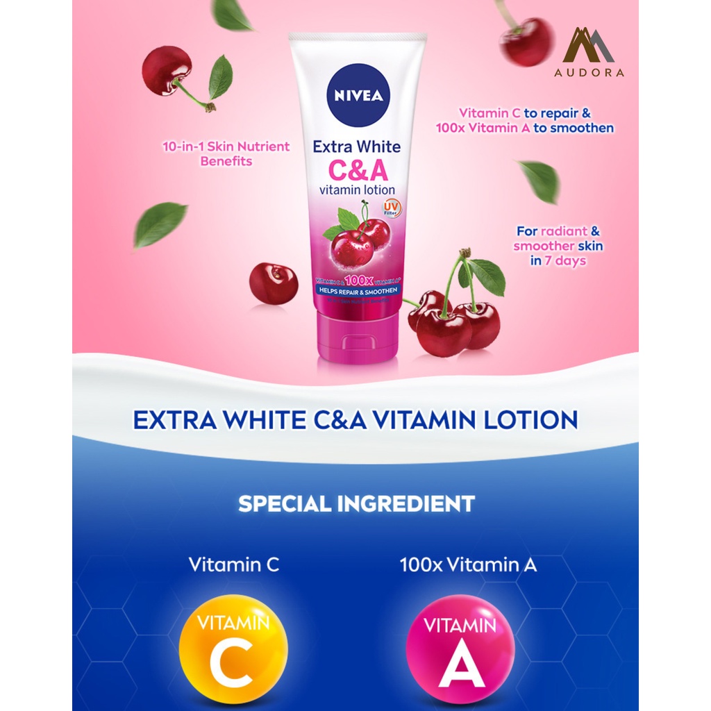 Sữa Dưỡng Thể Dưỡng Trắng Nivea Extra White C & A Vitamin Lotion UV Filter 70ml