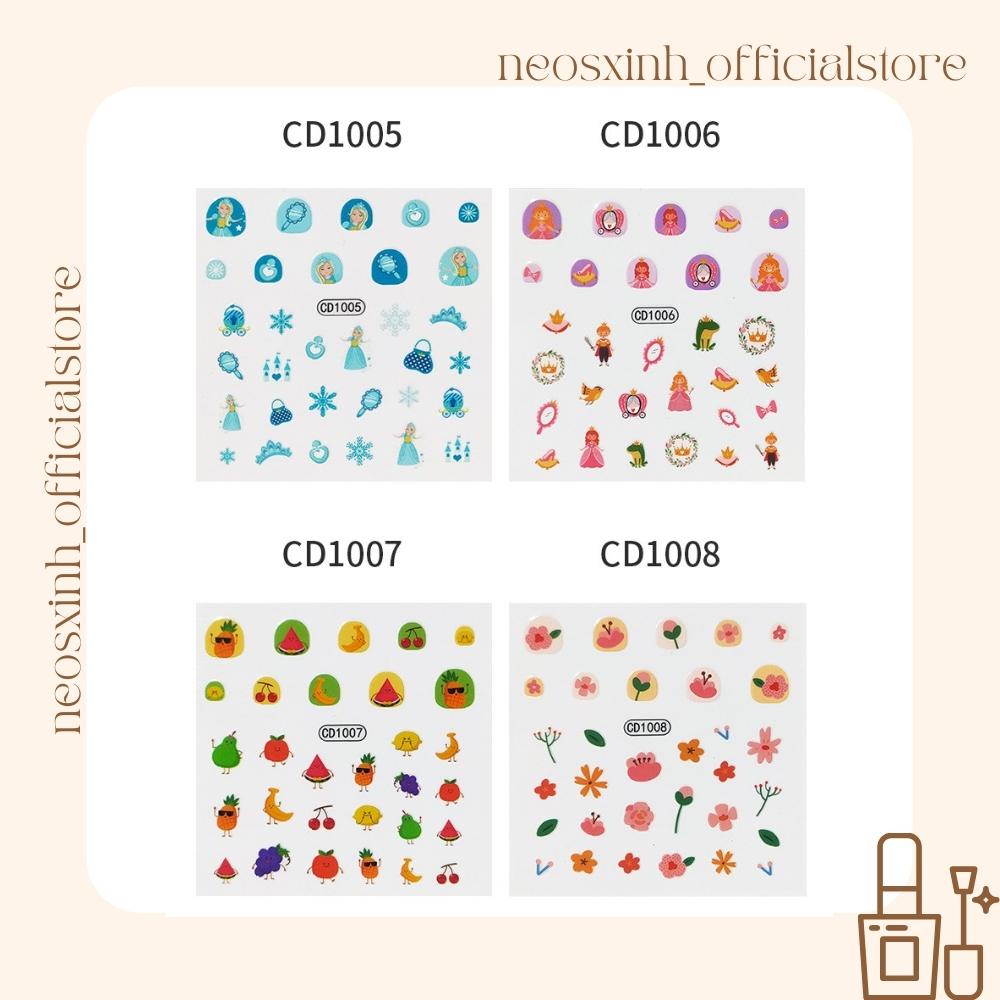 Sticker Dán Móng Tay Cartoon CD1001-1024 Cute Hot Trend - Hình Dán Móng - Neosxinh Nails