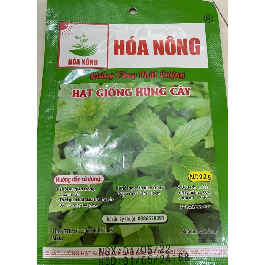 Hạt Giống Húng Cây - 0,2g - Hạt Giống Hoá Nông Rau Củ Quả Trái Lá Chịu Nhiệt Trồng Quanh Năm Nảy Mầm Tốt Năng Suất Cao