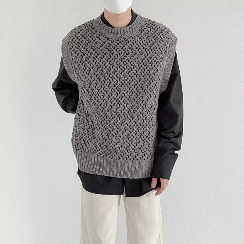 Áo Sweater Sát Nách Cổ Tròn Thời Trang Mùa Thu Mới Cho Nam Size S-3XL